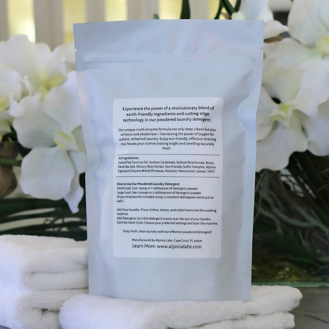 Unscented Natural Laundry Detergent, Non-Toxic, Enzyme Powered, HE Safe
