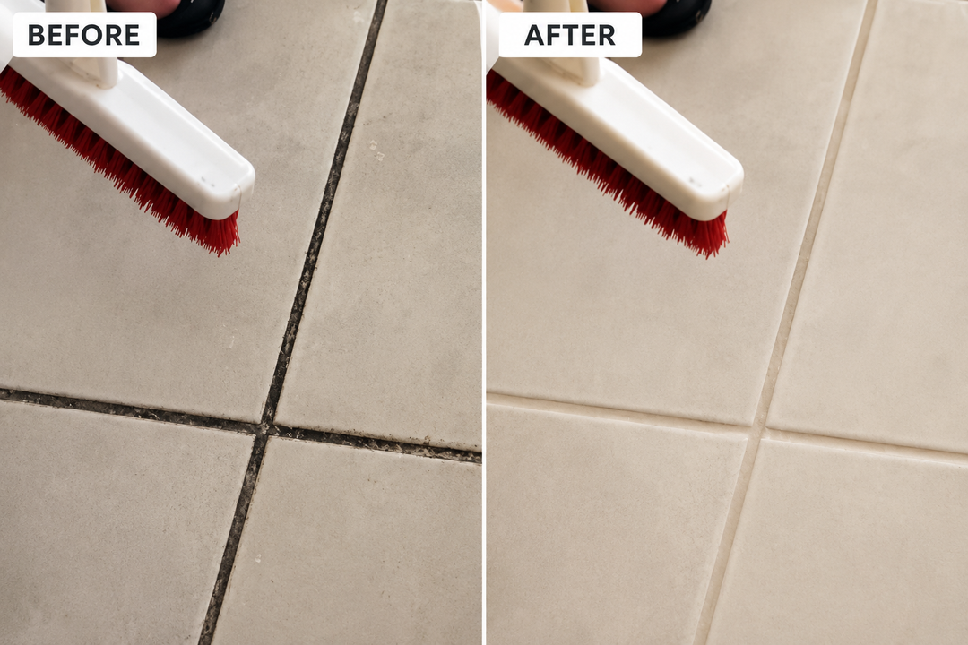 The grout was never dark