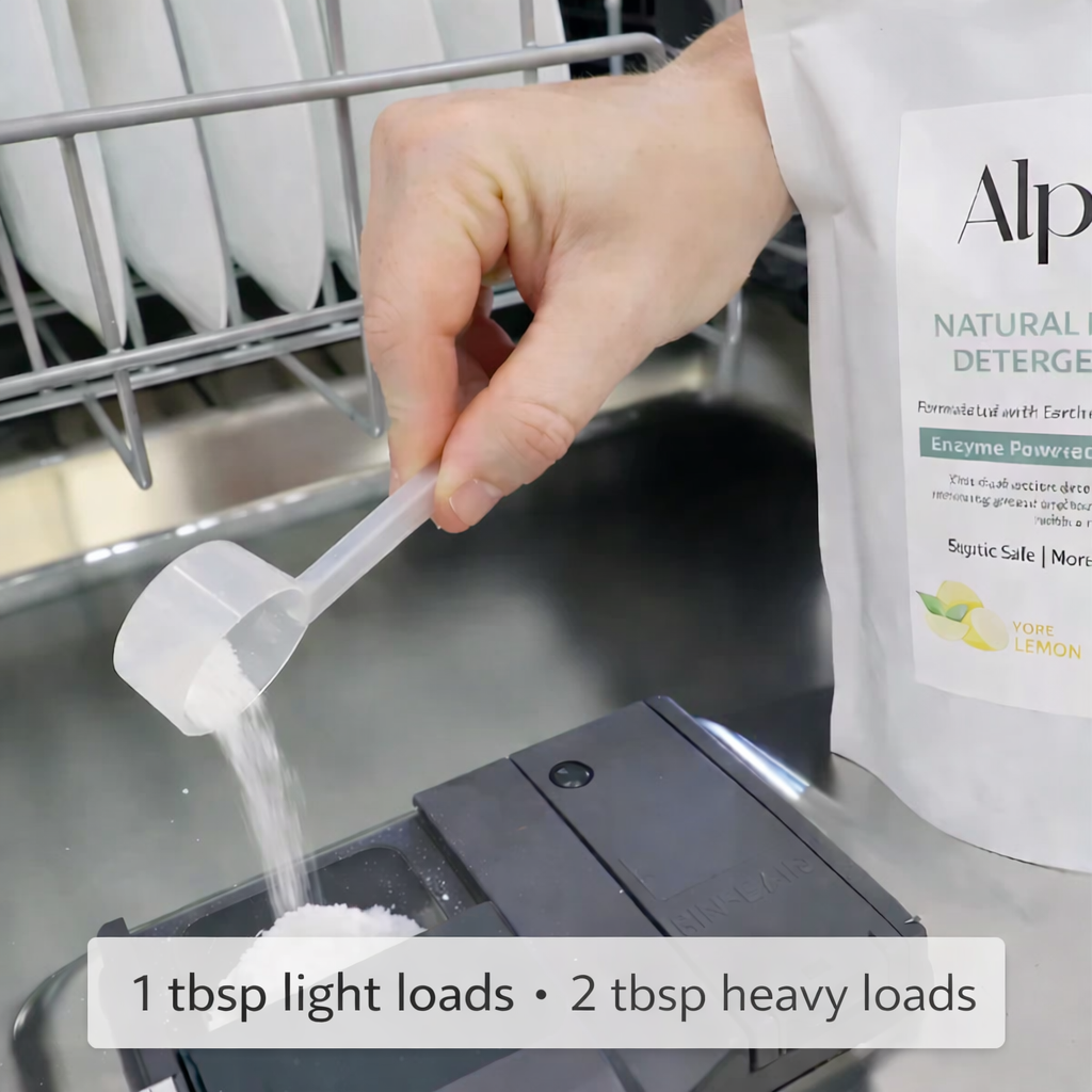Powerful Dishwasher Detergent with Enzymes — No Microplastics, No Residue
